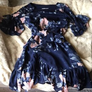 Blue floral dress